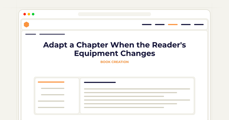 Adapt a Chapter When the Reader's Equipment Changes