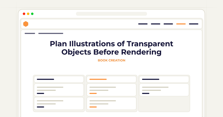 Plan Illustrations of Transparent Objects Before Rendering