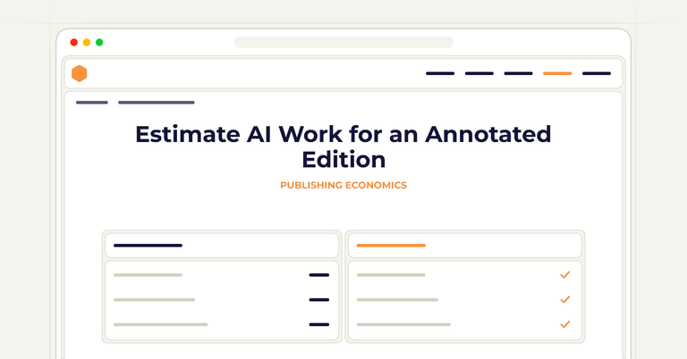 Estimate AI Work for an Annotated Edition