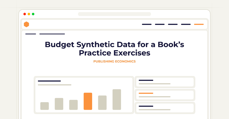 Budget Synthetic Data for a Book’s Practice Exercises