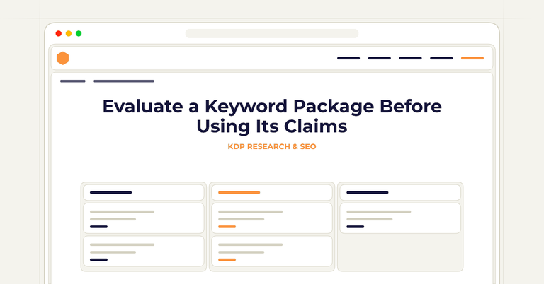 Evaluate a Keyword Package Before Using Its Claims