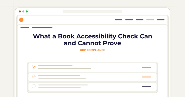 What a Book Accessibility Check Can and Cannot Prove