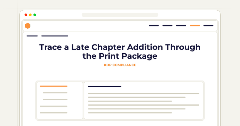 Trace a Late Chapter Addition Through the Print Package