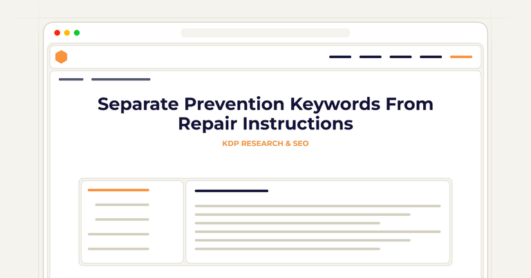 Separate Prevention Keywords From Repair Instructions