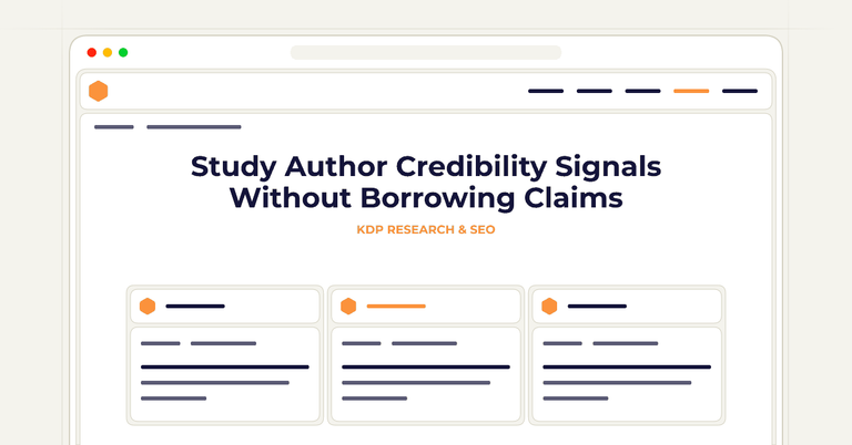Study Author Credibility Signals Without Borrowing Claims