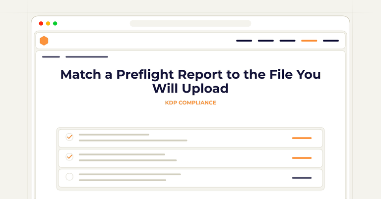 Match a Preflight Report to the File You Will Upload