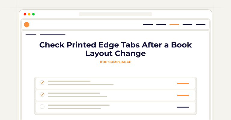 Check Printed Edge Tabs After a Book Layout Change