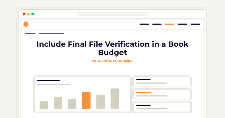 Include Final File Verification in a Book Budget