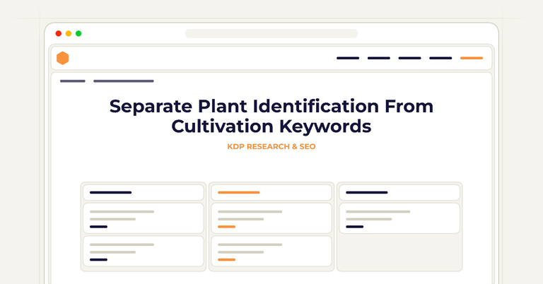 Separate Plant Identification From Cultivation Keywords