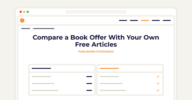 Compare a Book Offer With Your Own Free Articles