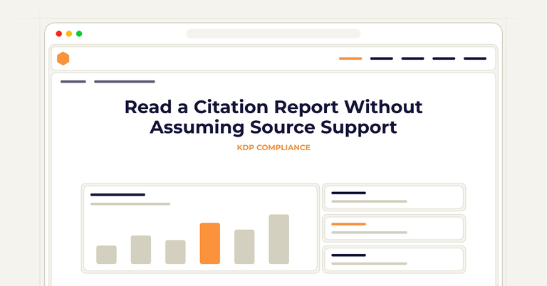 Read a Citation Report Without Assuming Source Support