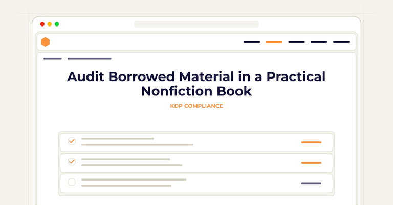 Audit Borrowed Material in a Practical Nonfiction Book