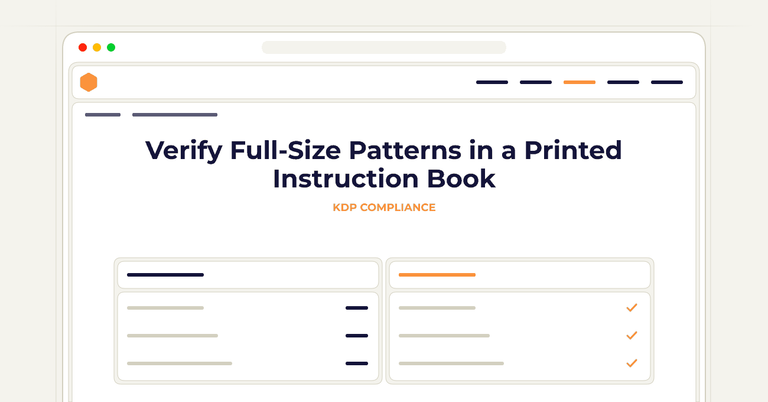Verify Full-Size Patterns in a Printed Instruction Book