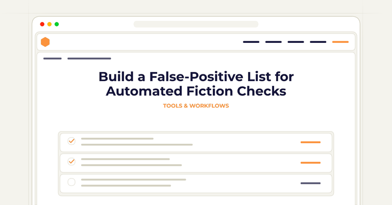 Build a False-Positive List for Automated Fiction Checks