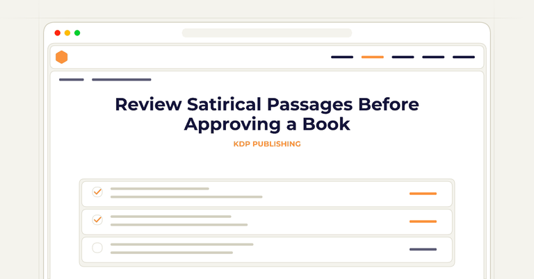 Review Satirical Passages Before Approving a Book