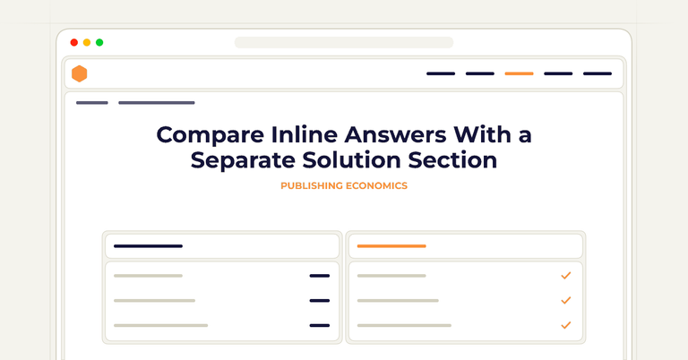 Compare Inline Answers With a Separate Solution Section