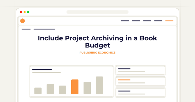 Include Project Archiving in a Book Budget