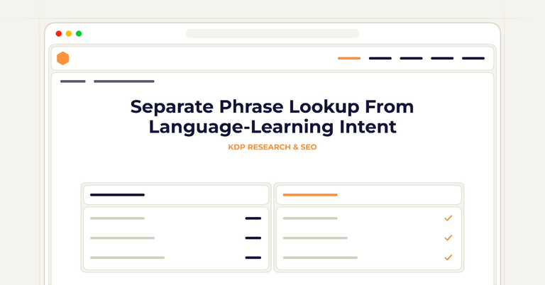Separate Phrase Lookup From Language-Learning Intent