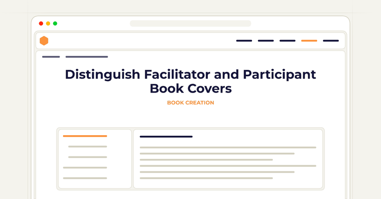 Distinguish Facilitator and Participant Book Covers