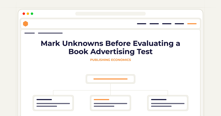 Mark Unknowns Before Evaluating a Book Advertising Test