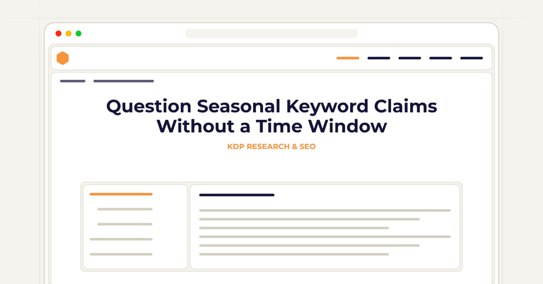 Question Seasonal Keyword Claims Without a Time Window