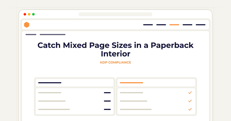 Catch Mixed Page Sizes in a Paperback Interior