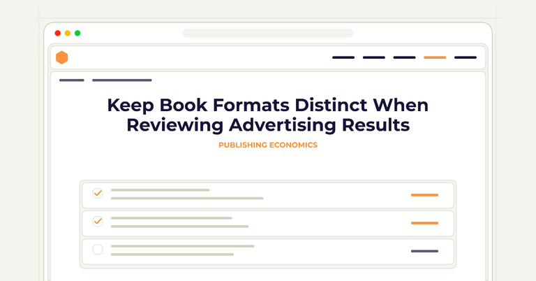 Keep Book Formats Distinct When Reviewing Advertising Results