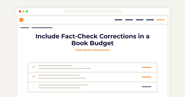 Include Fact-Check Corrections in a Book Budget