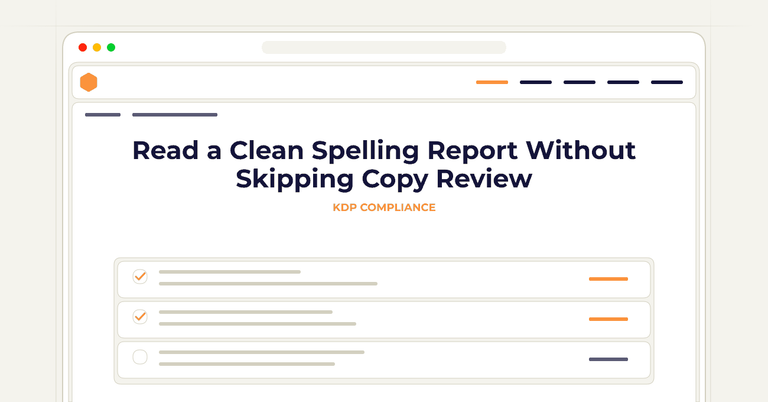 Read a Clean Spelling Report Without Skipping Copy Review