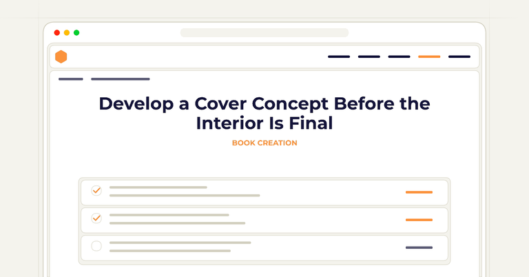 Develop a Cover Concept Before the Interior Is Final