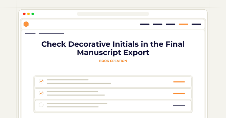 Check Decorative Initials in the Final Manuscript Export