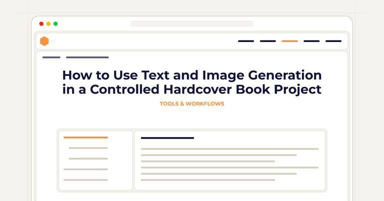 How to Use Text and Image Generation in a Controlled Hardcover Book Project