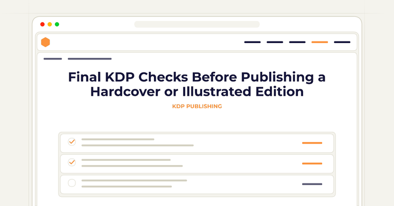 Final KDP Checks Before Publishing a Hardcover or Illustrated Edition