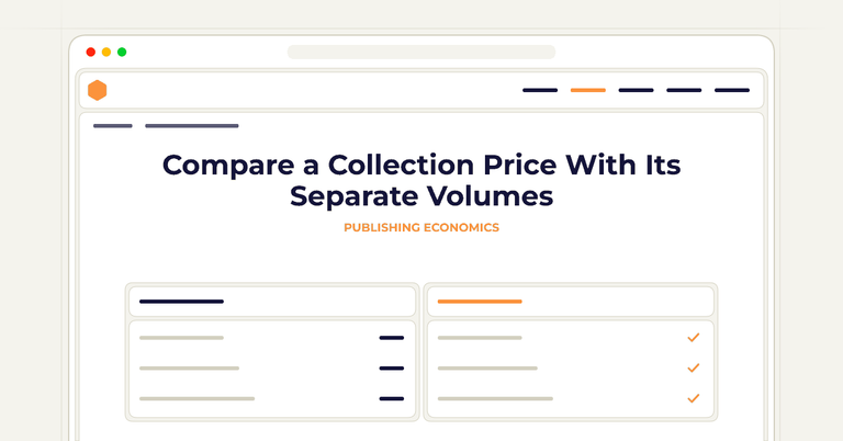 Compare a Collection Price With Its Separate Volumes
