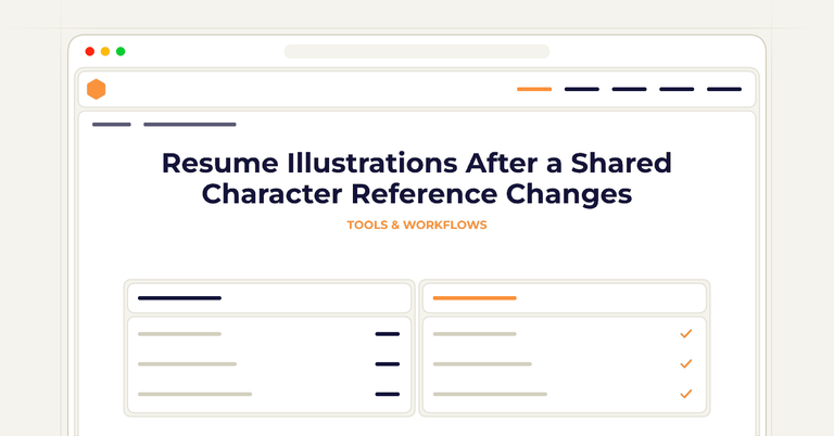 Resume Illustrations After a Shared Character Reference Changes