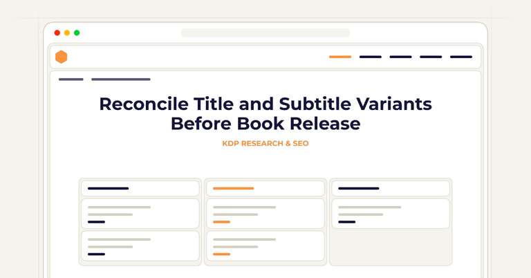 Reconcile Title and Subtitle Variants Before Book Release