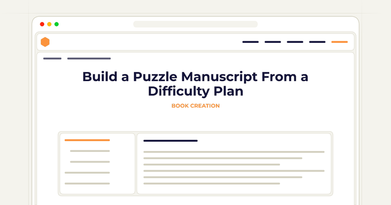 Build a Puzzle Manuscript From a Difficulty Plan