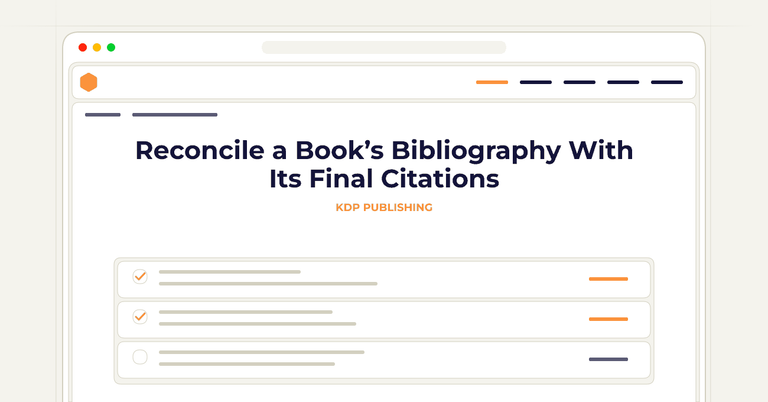 Reconcile a Book’s Bibliography With Its Final Citations