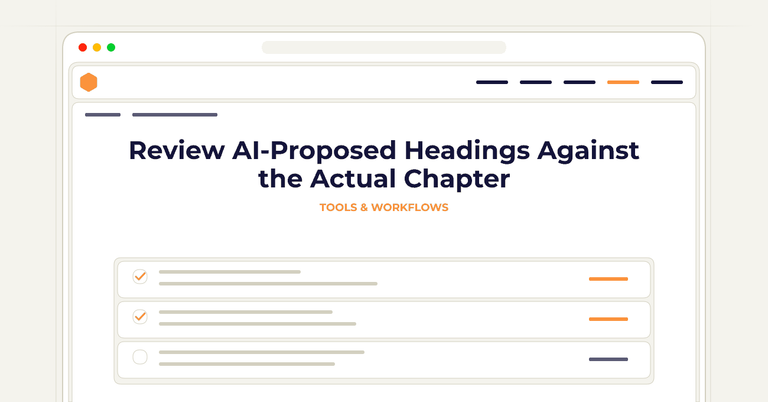 Review AI-Proposed Headings Against the Actual Chapter