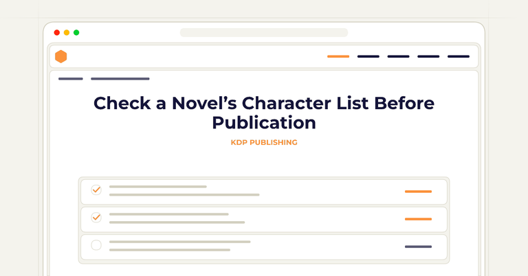 Check a Novel’s Character List Before Publication