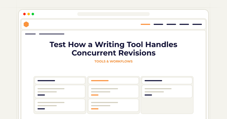Test How a Writing Tool Handles Concurrent Revisions