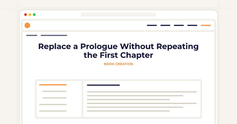 Replace a Prologue Without Repeating the First Chapter