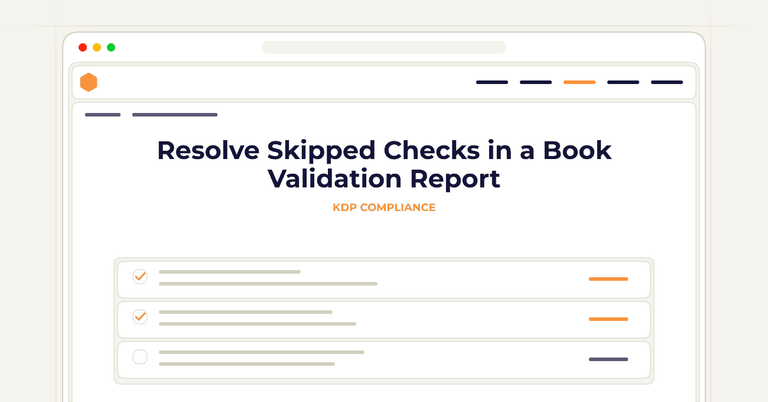 Resolve Skipped Checks in a Book Validation Report