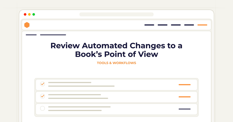 Review Automated Changes to a Book’s Point of View