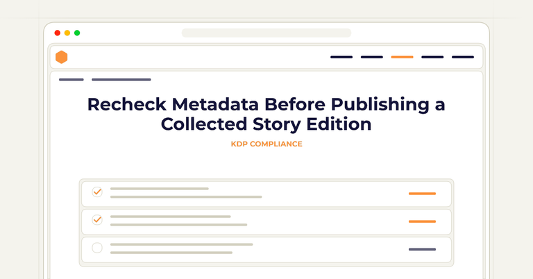Recheck Metadata Before Publishing a Collected Story Edition