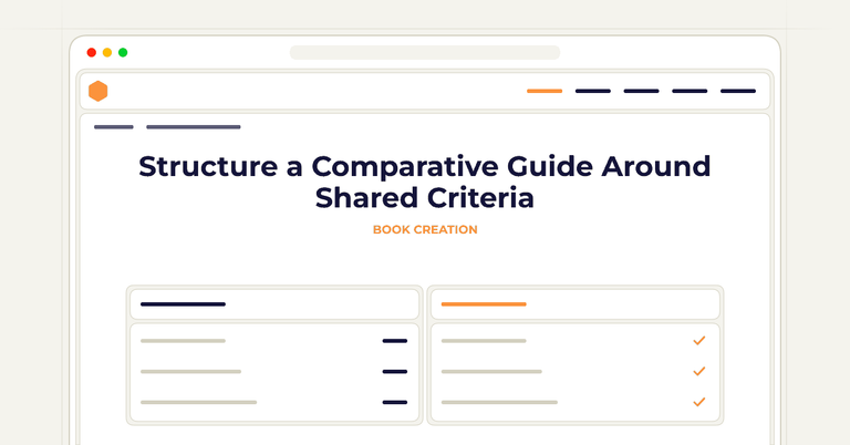 Structure a Comparative Guide Around Shared Criteria