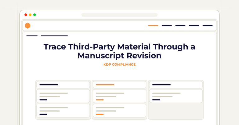 Trace Third-Party Material Through a Manuscript Revision