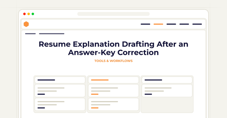 Resume Explanation Drafting After an Answer-Key Correction