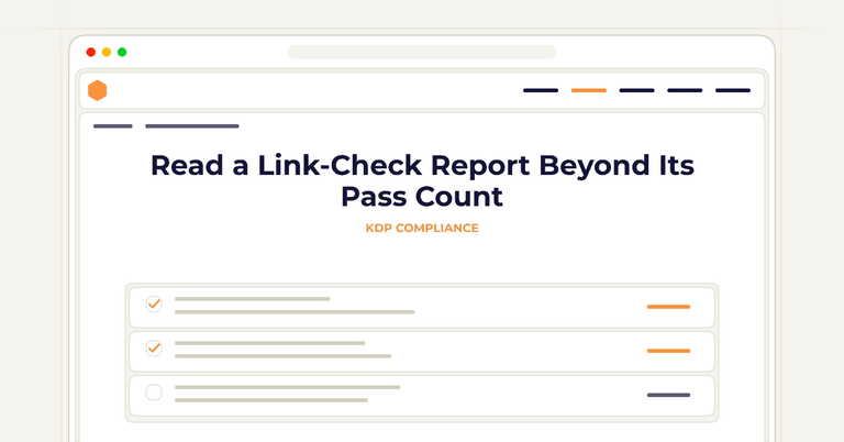 Read a Link-Check Report Beyond Its Pass Count