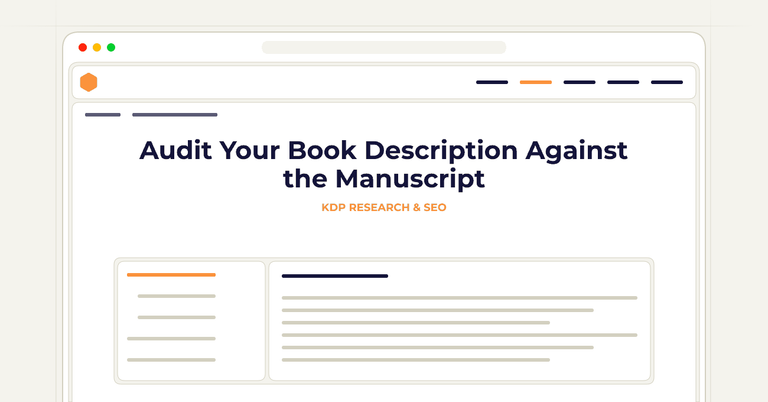 Audit Your Book Description Against the Manuscript